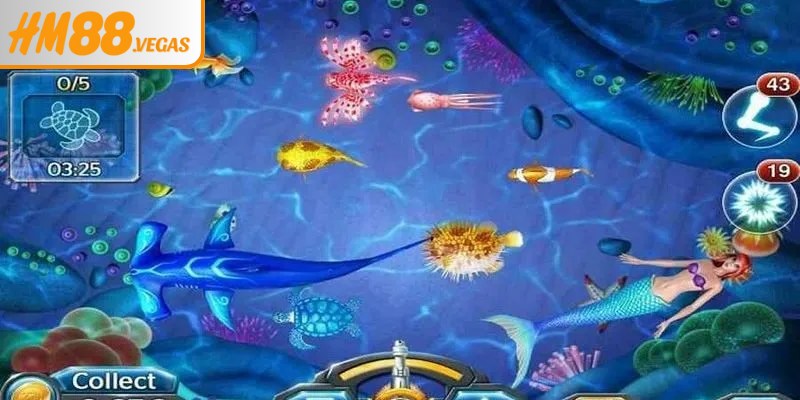 Bắn cá tiểu tiên cá là game giải trí hấp dẫn với giao diện đẹp mắt