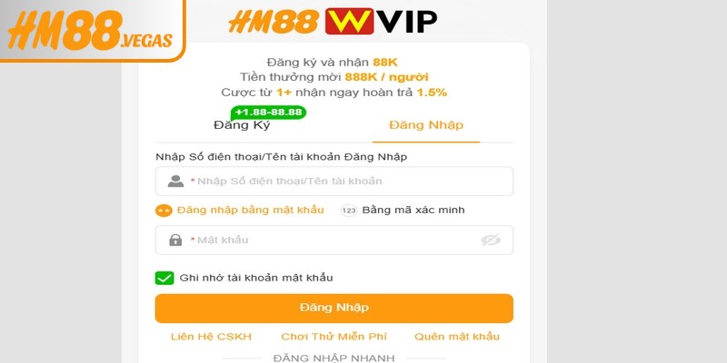 Hãy đăng nhập HM88 để tận hưởng vô vàn ưu điểm hấp dẫn