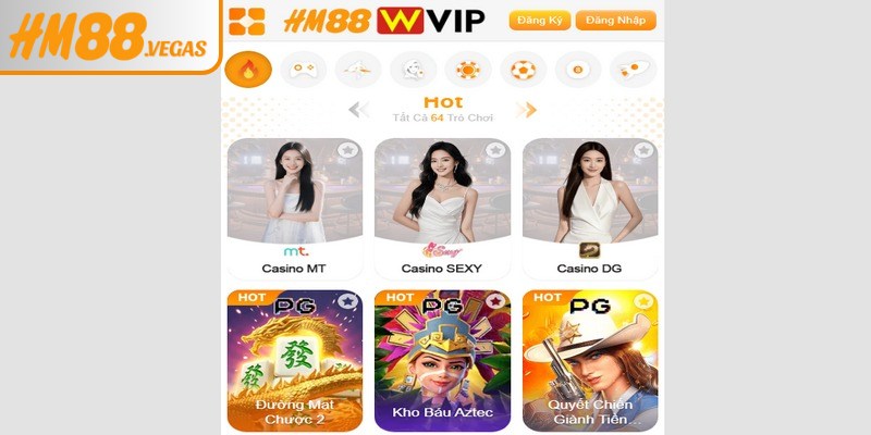 HM88 vẫn không ngừng mở rộng danh mục giải trí để phục vụ bet thủ tối đa