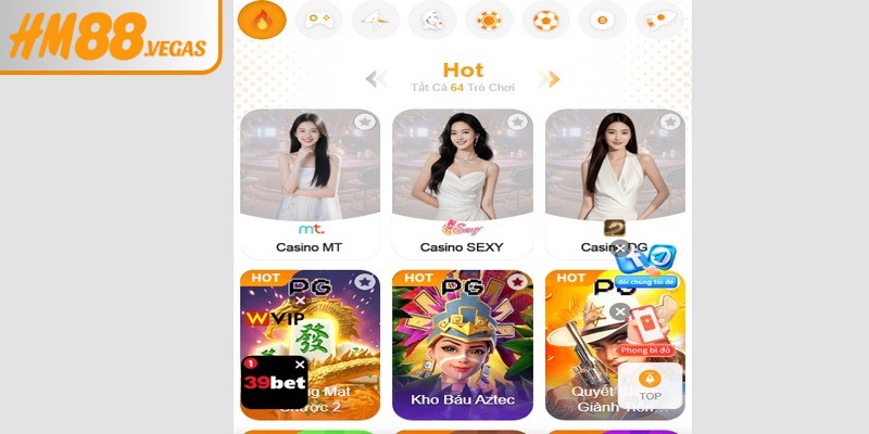 Giới thiệu HM88 cung cấp hàng ngàn trò chơi hấp dẫn hiện nay