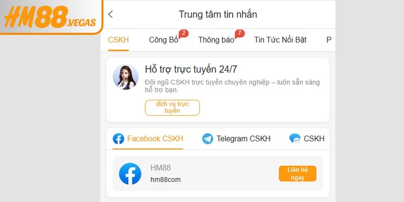 Hệ thống uy tín đã cung cấp nhiều kênh hỗ trợ tiện lợi